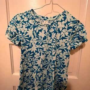 Lands End Floral Shirt